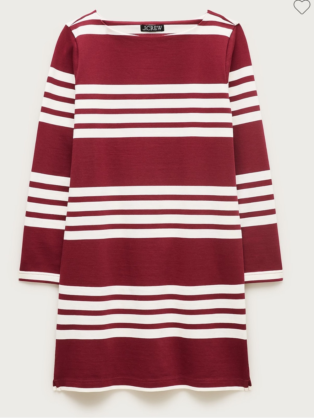 NWT J Crew Long-sleeve mini dress in striped mariner cloth sz L